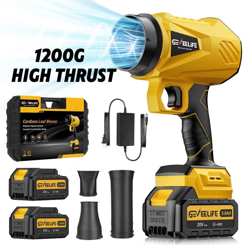 GEVEELIFE Turbo Jet Blower 200W Cordless Leaf