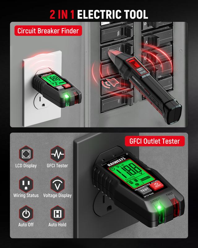 KAIWEETS AC Circuit Breaker Finder Tool