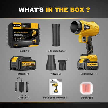 GEVEELIFE Turbo Jet Blower 200W Cordless Leaf